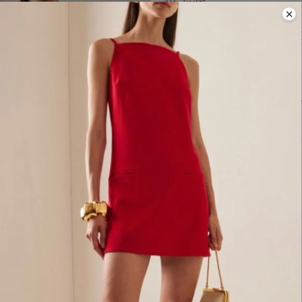 Staud Rhythm Dress Red Sleeveless Mini Dress Size Small